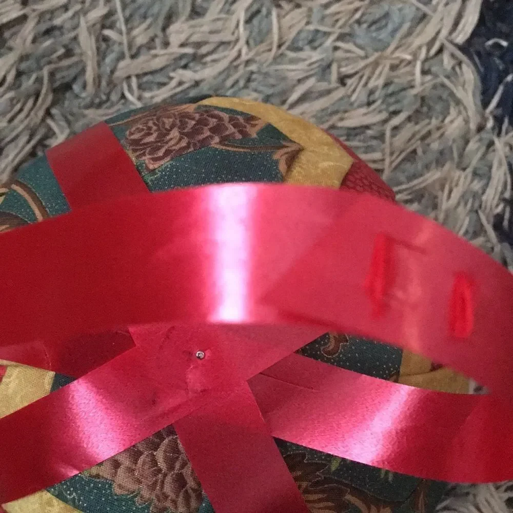 Folded Star Quilted  Christmas Kissing Ball